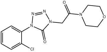 1-(2-Chloro-phenyl)-4-(2-morpholin-4-yl-2-oxo-ethyl)-1,4-dihydro-tetrazol-5-one Struktur