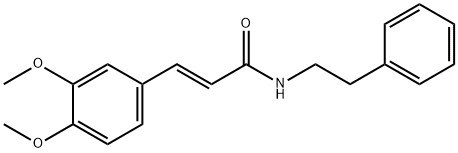 3-(3,4-dimethoxyphenyl)-N-(2-phenylethyl)acrylamide Struktur