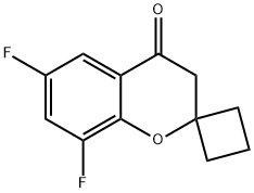 6,8-DIFLUOROSPIRO[CHROMAN-2,1-CYCLOBUTAN]-4-ONE Struktur