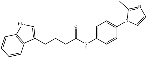 4-(1H-indol-3-yl)-N-[4-(2-methylimidazol-1-yl)phenyl]butanamide Struktur