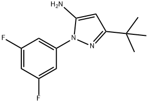 5-tert-Butyl-2-(3,5-difluoro-phenyl)-2H-pyrazol-3-ylamine hydrochloride Struktur