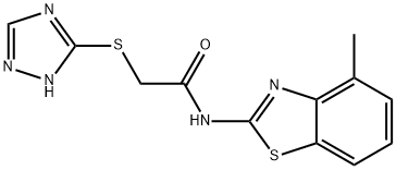 N-(4-methyl-1,3-benzothiazol-2-yl)-2-(1H-1,2,4-triazol-3-ylsulfanyl)acetamide Struktur