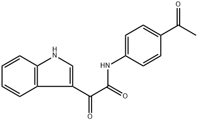 N-(4-acetylphenyl)-2-(1H-indol-3-yl)-2-oxoacetamide Struktur