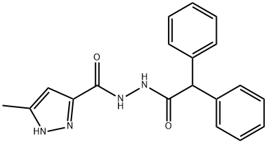 N'-(diphenylacetyl)-3-methyl-1H-pyrazole-5-carbohydrazide Struktur