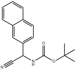 tert-butyl N-[cyano(naphthalen-2-yl)methyl]carbamate Struktur