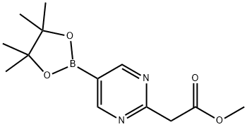 METHYL 2-(5-(4,4,5,5-TETRAMETHYL-1,3,2-DIOXABOROLAN-2-YL)PYRIMIDIN-2-YL)ACETATE Struktur