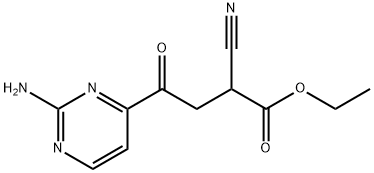 ethyl 4-(2-aminopyrimidin-4-yl)-2-cyano-4-oxobutanoate Struktur