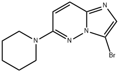 1-{3-bromoimidazo[1,2-b]pyridazin-6-yl}piperidine Struktur