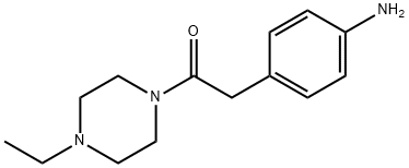 2-(4-aminophenyl)-1-(4-ethylpiperazin-1-yl)ethanone Struktur