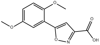 5-(2,5-dimethoxyphenyl)-1,2-oxazole-3-carboxylic acid Struktur