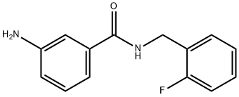 3-amino-N-[(2-fluorophenyl)methyl]benzamide Struktur