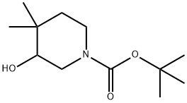 1-Boc-3-hydroxy-4,4-dimethylpiperidine Struktur