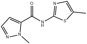 2-methyl-N-(5-methyl-1,3-thiazol-2-yl)pyrazole-3-carboxamide Struktur