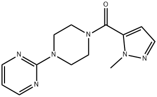 (2-methylpyrazol-3-yl)-(4-pyrimidin-2-ylpiperazin-1-yl)methanone Struktur