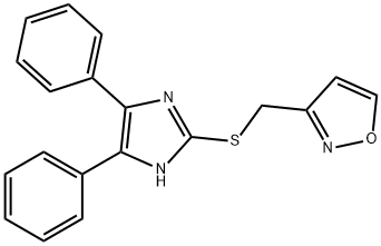 3-(4,5-Diphenyl-1H-imidazol-2-ylsulfanylmethyl)-isoxazole Struktur