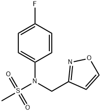 N-(4-Fluoro-phenyl)-N-isoxazol-3-ylmethyl-methanesulfonamide Struktur