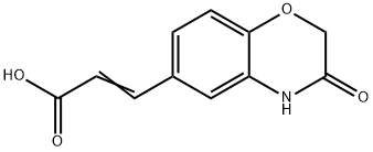 3-(3-Oxo-3,4-dihydro-2H-benzo[1,4]oxazin-6-yl)-acrylic acid Struktur