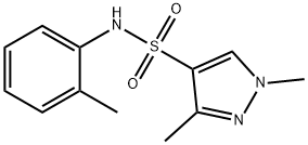 1,3-dimethyl-N-(2-methylphenyl)pyrazole-4-sulfonamide Struktur