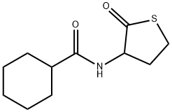 N-(2-oxotetrahydrothiophen-3-yl)cyclohexanecarboxamide Struktur