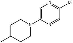 2-bromo-5-(4-methylpiperidin-1-yl)pyrazine Struktur