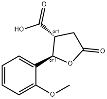 trans-2-(2-Methoxyphenyl)-5-oxotetrahydrofuran-3-carboxylic acid Structure