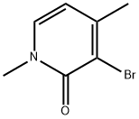 3-Bromo-1,4-dimethyl-1H-pyridin-2-one Struktur