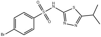 4-bromo-N-(5-propan-2-yl-1,3,4-thiadiazol-2-yl)benzenesulfonamide Struktur