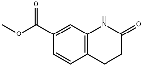 methyl 2-oxo-1,2,3,4-tetrahydroquinoline-7-carboxylate Struktur