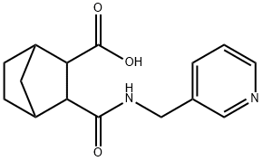 3-((pyridin-3-ylmethyl)carbamoyl)bicyclo[2.2.1]heptane-2-carboxylic acid Struktur