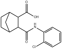 3-((2-chlorophenyl)carbamoyl)bicyclo[2.2.1]heptane-2-carboxylic acid Struktur