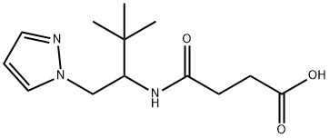 4-((3,3-dimethyl-1-(1H-pyrazol-1-yl)butan-2-yl)amino)-4-oxobutanoic acid Struktur