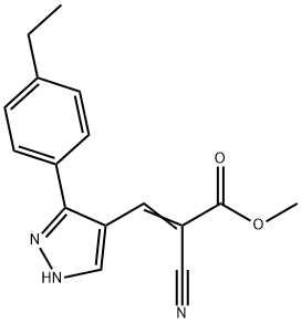 (Z)-methyl 2-cyano-3-(3-(4-ethylphenyl)-1H-pyrazol-4-yl)acrylate Struktur