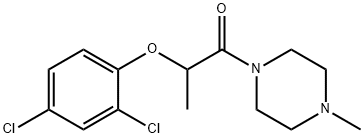 2-(2,4-dichlorophenoxy)-1-(4-methylpiperazin-1-yl)propan-1-one Struktur