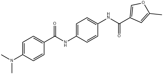 N-(4-{[4-(dimethylamino)benzoyl]amino}phenyl)-5-methyl-3-furamide Struktur