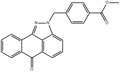 methyl 4-[(6-oxodibenzo[cd,g]indazol-2(6H)-yl)methyl]benzoate Struktur