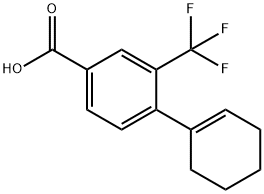 4-(cyclohex-1-en-1-yl)-3-(trifluoromethyl)benzoic acid Struktur