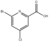 6-Bromo-4-chloropicolinic acid Struktur