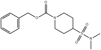 4-[(dimethylamino)sulfonyl]-1-Piperidinecarboxylic acid phenylmethyl ester Struktur