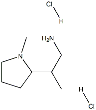 2-(1-methylpyrrolidin-2-yl)propan-1-amine dihydrochloride Struktur