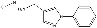 1H-Pyrazole-4-methanamine, 1-phenyl-, hydrochloride Struktur