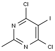 4,6-dichloro-5-iodo-2-methylpyrimidine Struktur