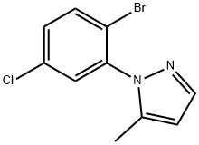 1H-Pyrazole, 1-(2-bromo-5-chlorophenyl)-5-methyl- Struktur