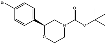 (2S)-2-(4-Bromo-phenyl)-morpholine-4-carboxylic acid tert-butyl ester Struktur