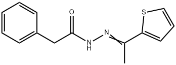 2-phenyl-N'-[1-(2-thienyl)ethylidene]acetohydrazide Struktur