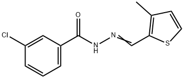 3-chloro-N'-[(3-methyl-2-thienyl)methylene]benzohydrazide Struktur