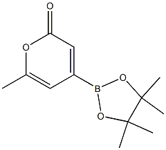 6-methyl-4-(4,4,5,5-tetramethyl-1,3,2-dioxaborolan-2-yl)-2H-pyran-2-one Struktur