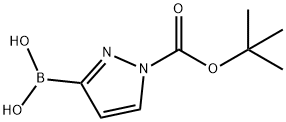 1-(Tert-Butoxycarbonyl)-1H-pyrazol-3-yl-Boronic acid Struktur