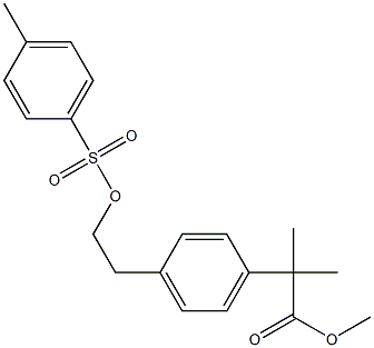 methyl 2-methyl-2-(4-(2-(tosyloxy)ethyl)phenyl)propanoate Struktur