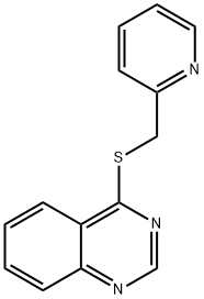 4-[(pyridin-2-ylmethyl)sulfanyl]quinazoline Struktur