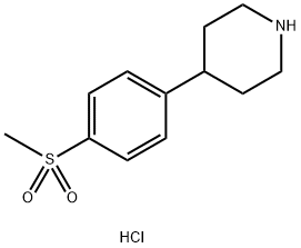 4-(4-Methanesulfonyl-phenyl)-piperidine hydrochloride Struktur